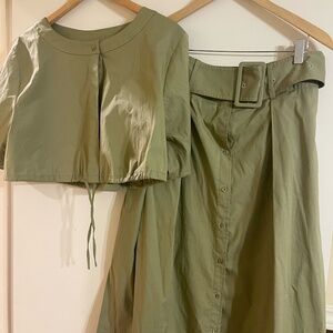 STAUD Skirt Blouse SET like new!!1